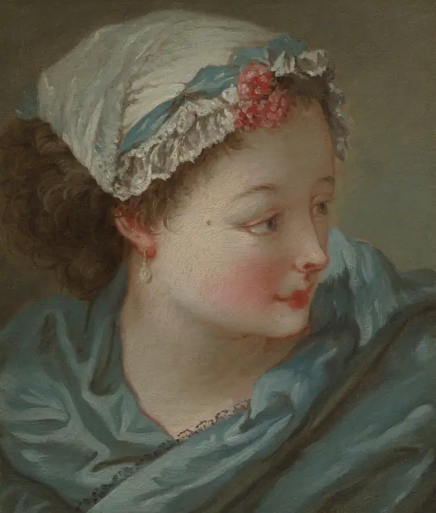 Cabeza de una joven, François Boucher