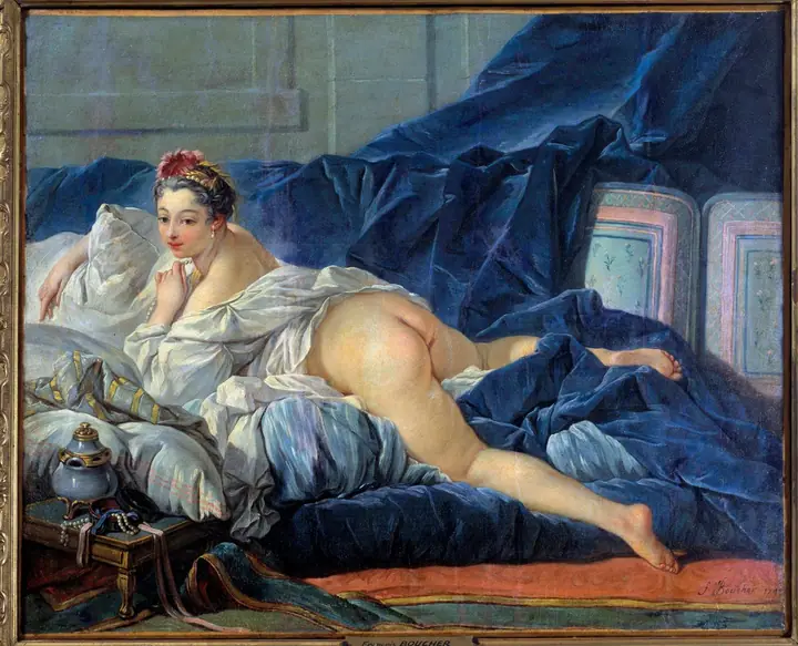 Joven mujer en el canapé, François Boucher