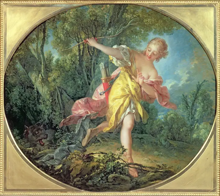 Silvia huyendo, François Boucher