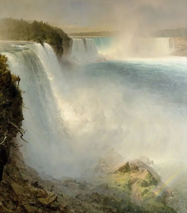 Bajo las cataratas del Niágara, Frederic Edwin Church