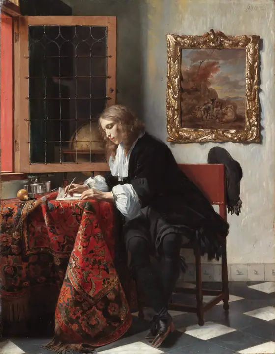 Hombre escribiendo una carta, Gabriel Metsu