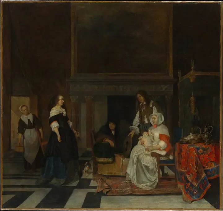 La visita al cuarto de los niños, Gabriel Metsu