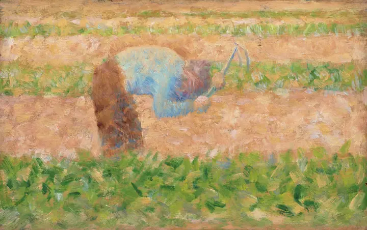 Campesino con azada, Georges Seurat