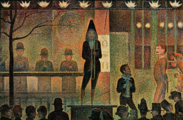 Desfile del circo, Georges Seurat