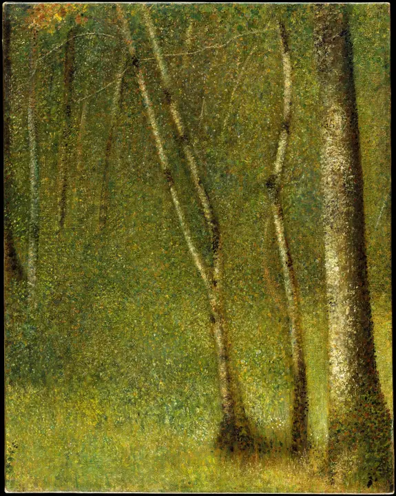 El bosque en Pontaubert, Georges Seurat