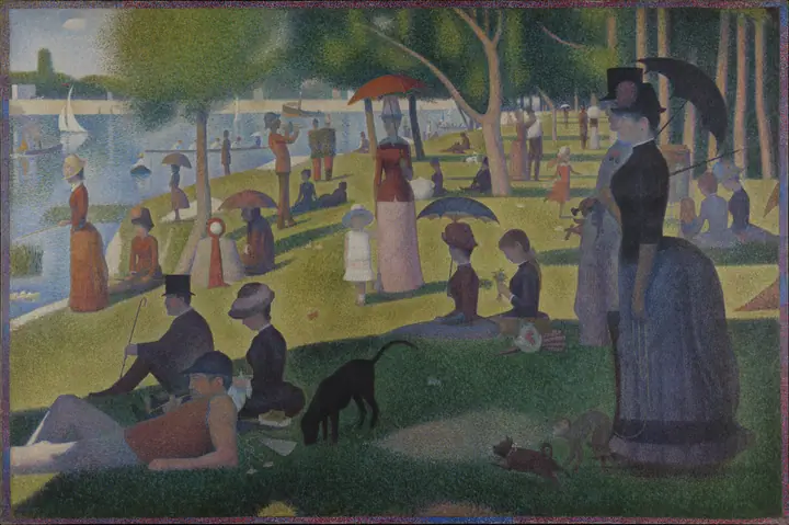 Tarde de domingo en la isla de la Grande Jatte, Georges Seurat