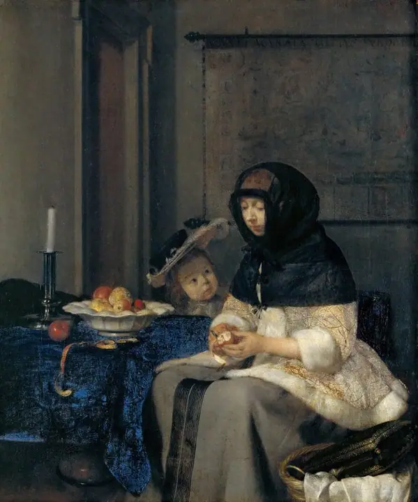 La peladora de manzanas, Gerard ter Borch
