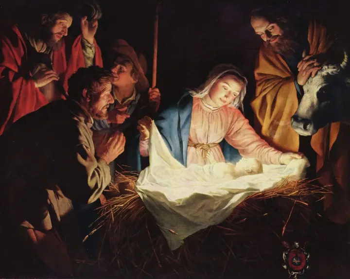 Adoración de los pastores, Gerrit van Honthorst