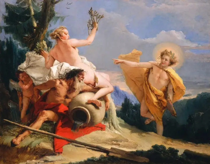 Apolo persiguiendo a Dafne, Giovanni Battista Tiepolo