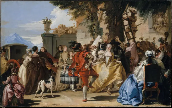 Baile en el campo, Giovanni Battista Tiepolo