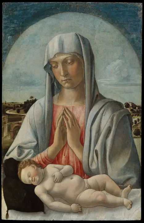 La Virgen adorando al Niño dormido, Giovanni Bellini