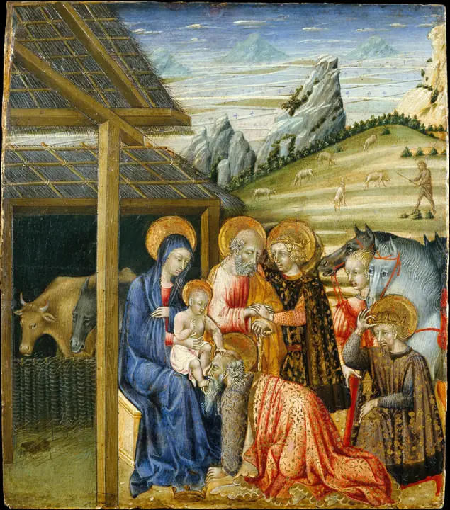 La Adoración de los Reyes Magos, Giovanni di Paolo