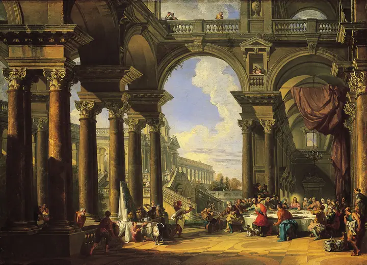 Escena de banquete, Giovanni Paolo Panini