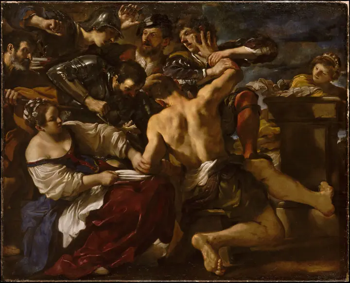 Sansón capturado por los filisteos, Guercino