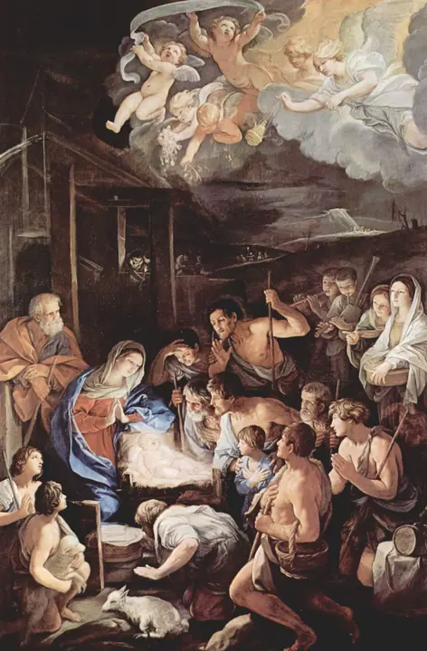 La adoración de los pastores, Guido Reni