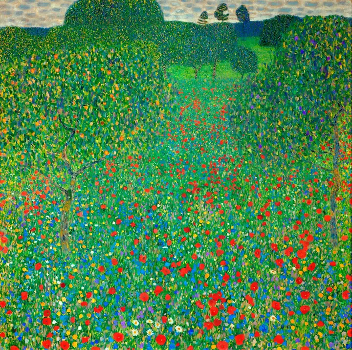 Campo de amapolas, Gustav Klimt