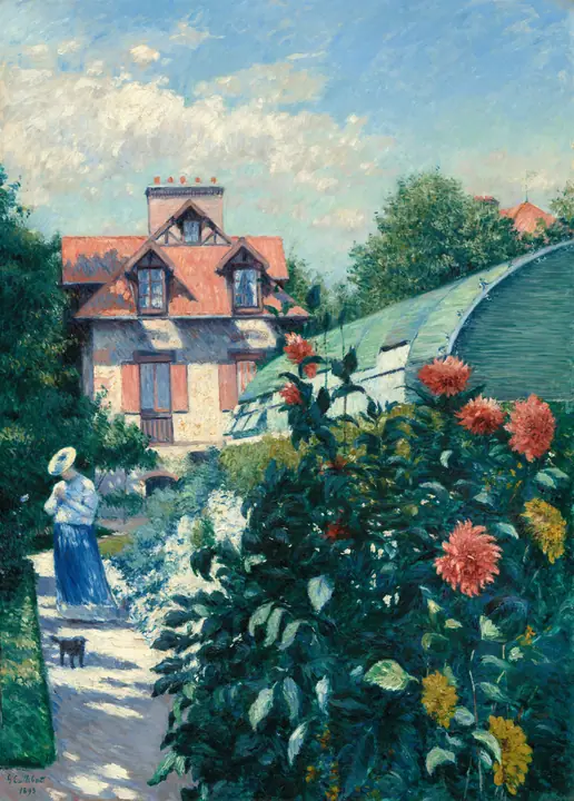 Dalias, jardín en Petit Gennevilliers, Gustave Caillebotte