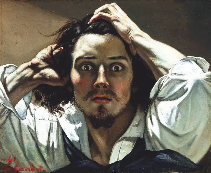 El hombre desesperado, Gustave Courbet