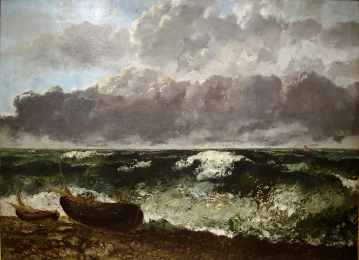 El mar tormentoso, Gustave Courbet