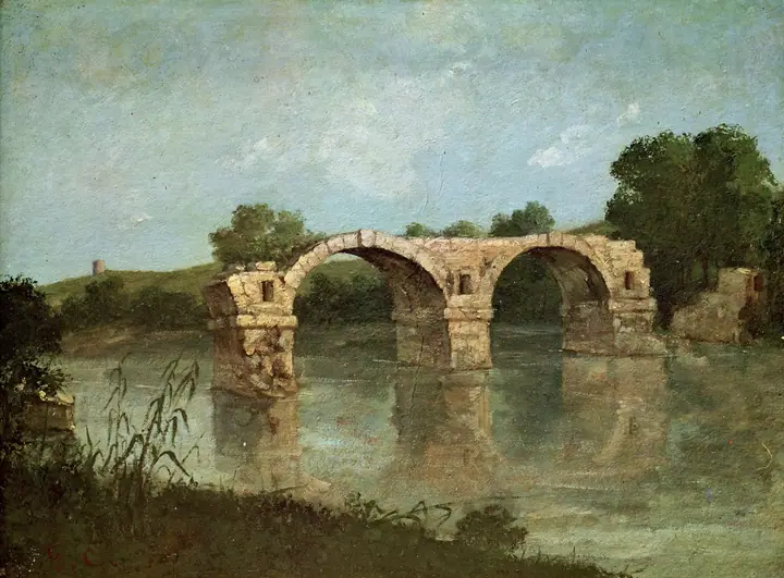 El puente de Ambrussum, Gustave Courbet