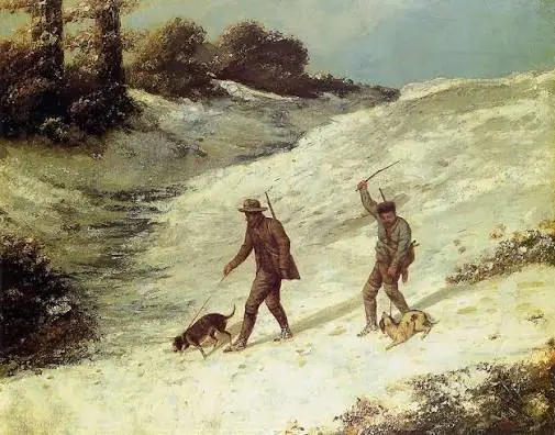 Los cazadores en la nieve, Gustave Courbet