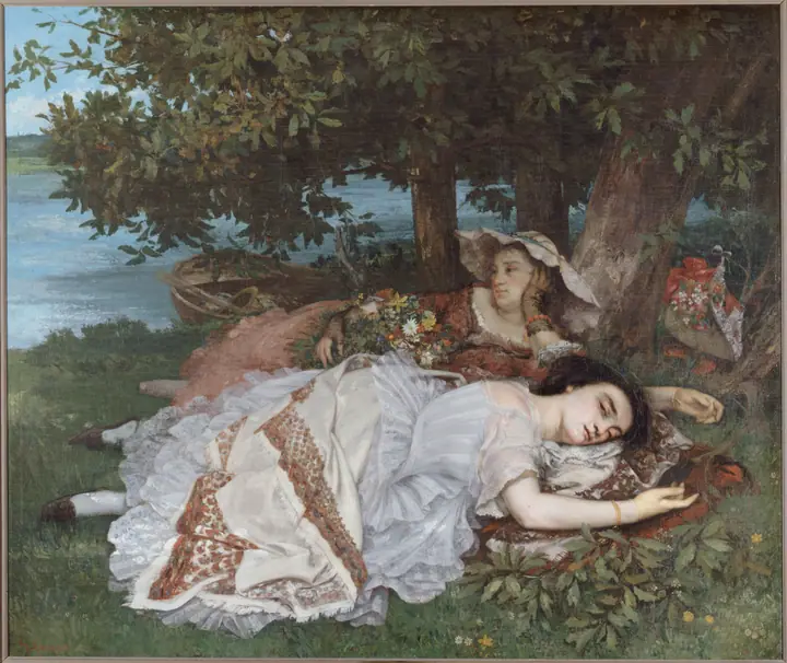Muchachas a orillas del Sena, Gustave Courbet