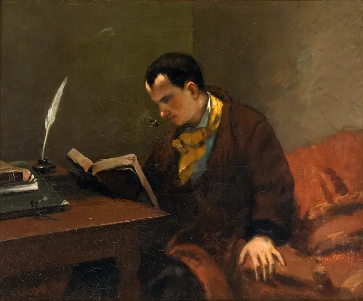 Retrato de Charles Baudelaire, Gustave Courbet