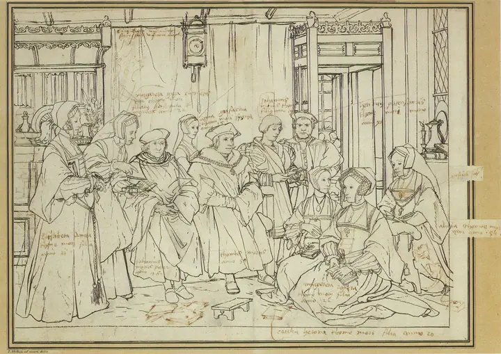 Familia de Tomás Moro (Boceto), Hans Holbein el Joven