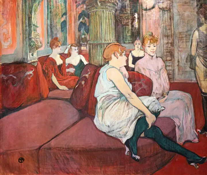 El salón de la Rue des Moulins, Henri de Toulouse-Lautrec