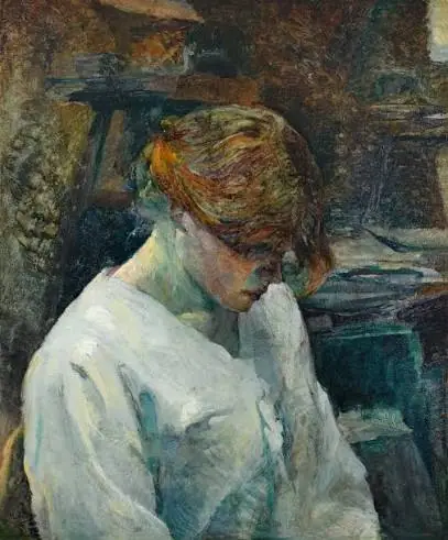 La pelirroja con blusa blanca, Henri de Toulouse-Lautrec