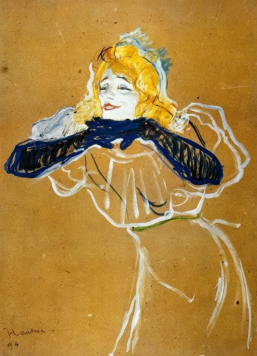 Yvette Guilbert cantando, Henri de Toulouse-Lautrec