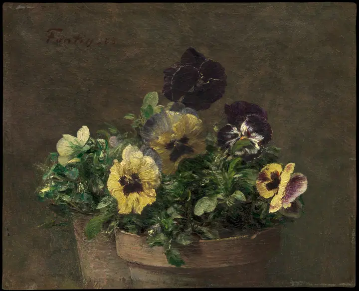 Pensamientos en maceta, Henri Fantin-Latour