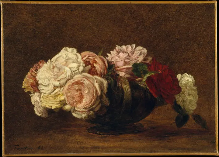 Rosas en un cuenco, Henri Fantin-Latour