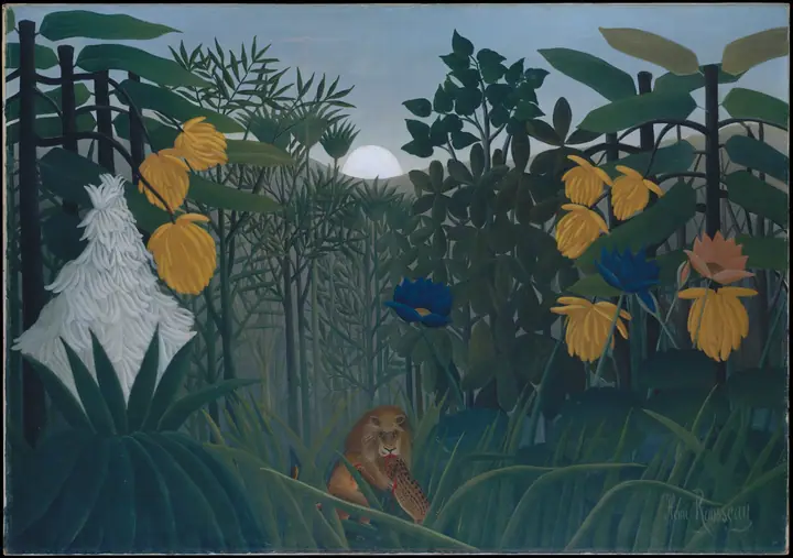 La comida del león, Henri Rousseau