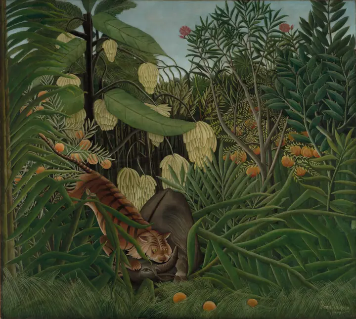 Lucha entre un tigre y un búfalo, Henri Rousseau