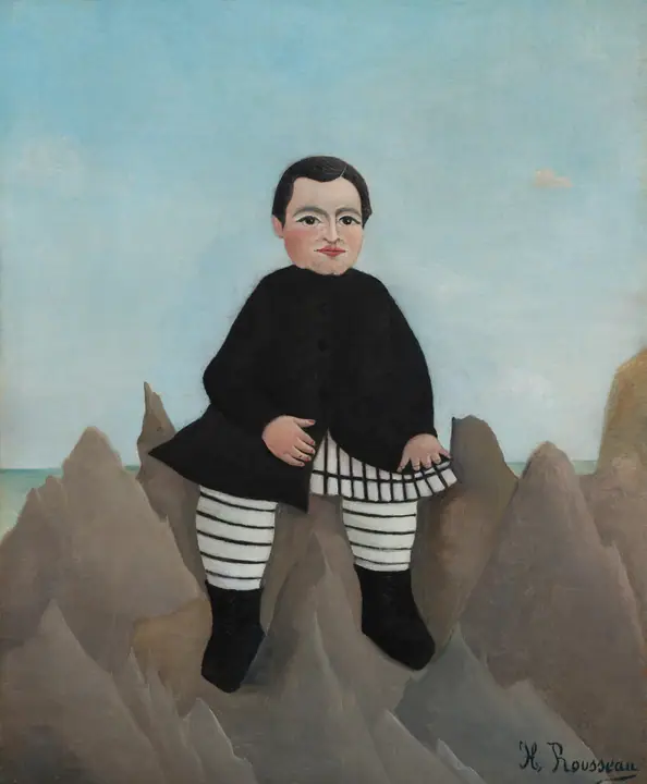 Niño sobre las rocas, Henri Rousseau