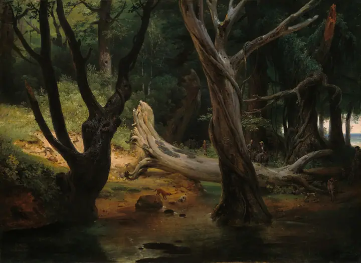 Salida hacia la cacería en las marismas pontinas, Horace Vernet