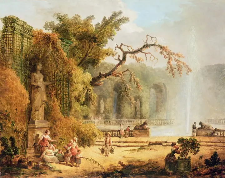El jardín romántico, Hubert Robert