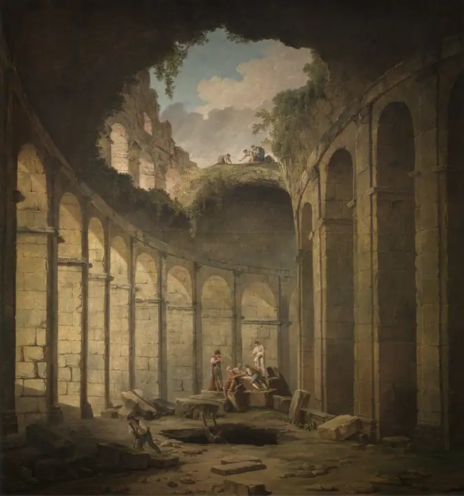 Interior del Coliseo de Roma, Hubert Robert