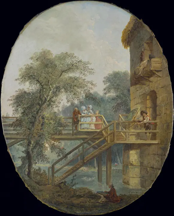 La pasarela o El puente roto, Hubert Robert