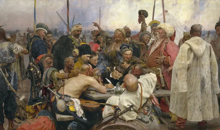 Los cosacos zaporogos escriben una carta al Sultán, Ilyá Repin
