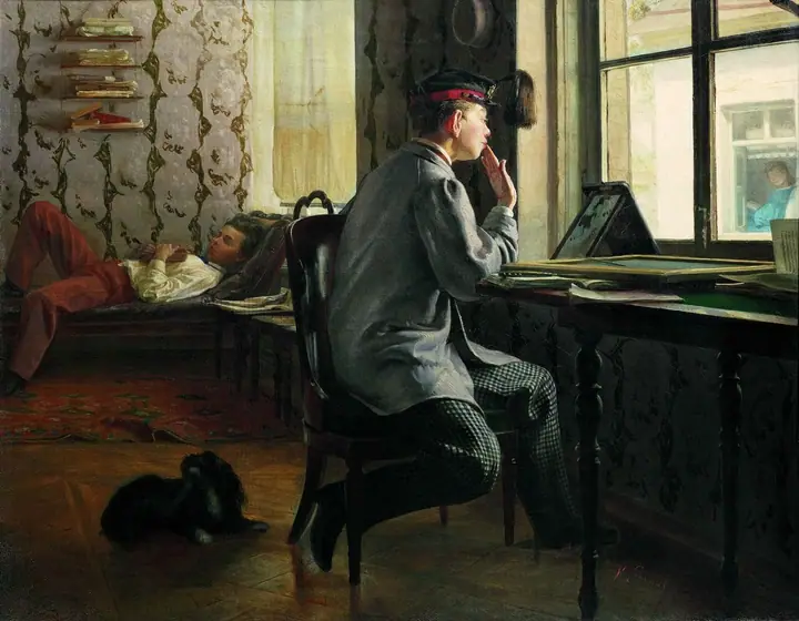 Preparando el examen, Ilyá Repin