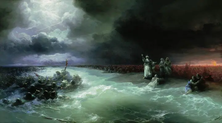 Paso de los judíos a través del Mar Rojo, Ivan Aivazovsky