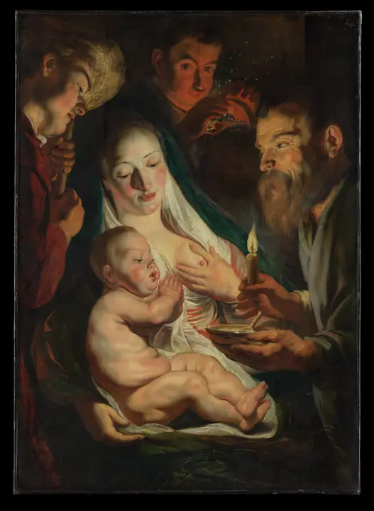 La Sagrada Familia con pastores, Jacob Jordaens