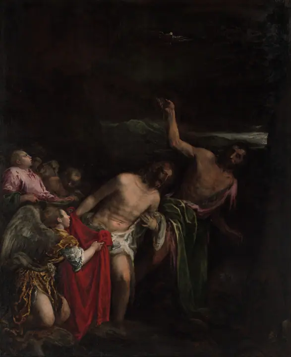 El bautismo de Cristo, Jacopo Bassano