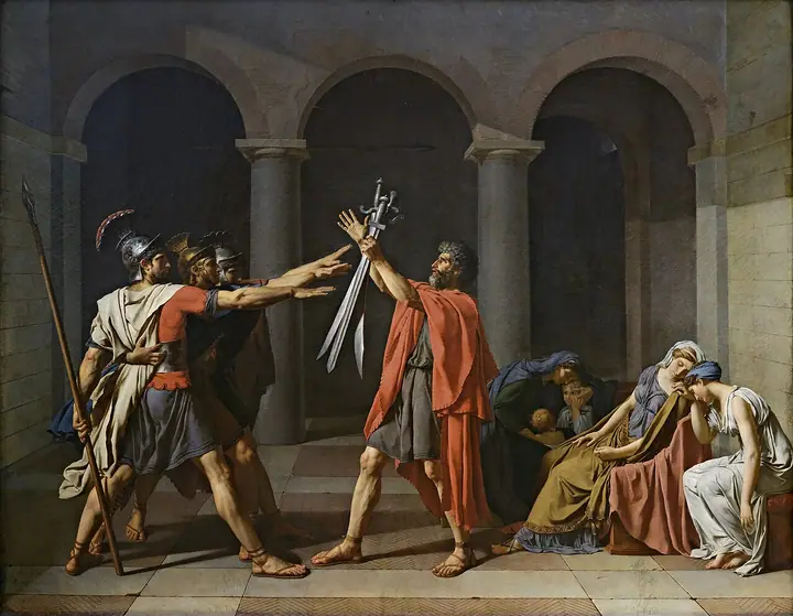 El juramento de los Horacios, Jacques-Louis David