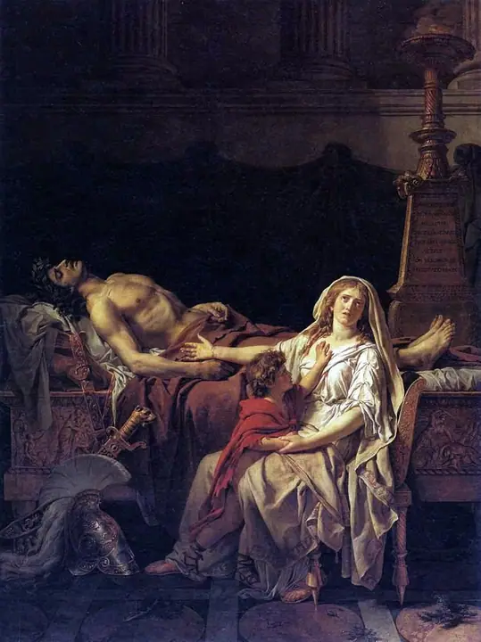 Héctor despidiéndose de Andrómaca, Jacques-Louis David
