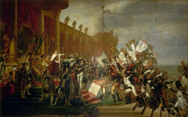 La distribución de las águilas, Jacques-Louis David