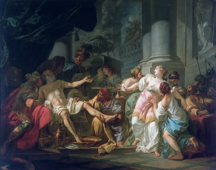 La muerte de Séneca, Jacques-Louis David