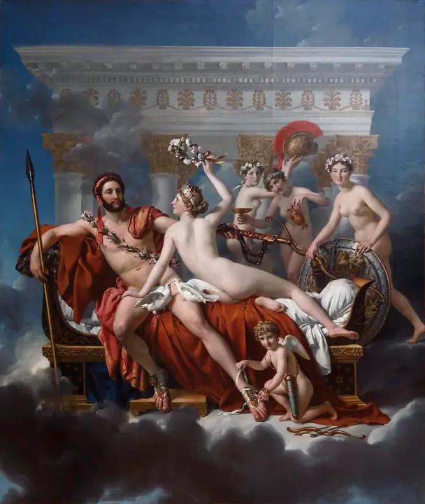 Marte desarmado por Venus y las Gracias, Jacques-Louis David